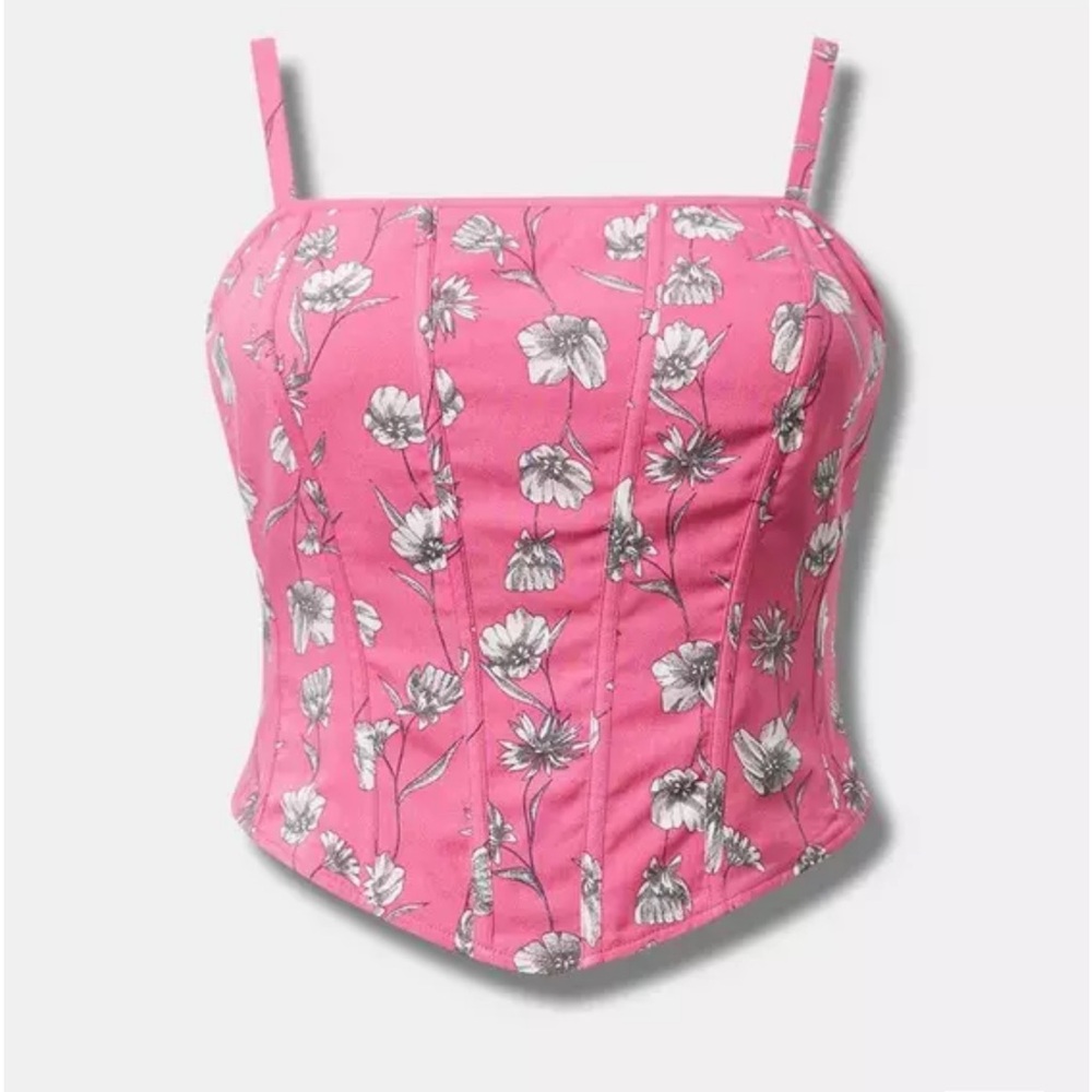 Torrid Challis Corset Crop Top